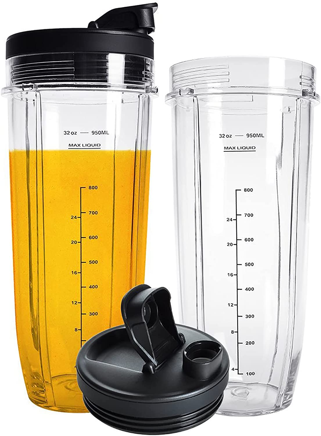 32Oz Replacement Blender Cups For Ninja With Sip & Seal Lids, Blender  Replacement Parts For Ninja, Blender Replacement Cups With Nutri Ninja Auto  Iq Cups Series Blenders(2 Pack) – CaliGalaxy