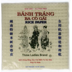 4 Packs Spring Roll Rice Paper Wrappers (Square 22Cm)